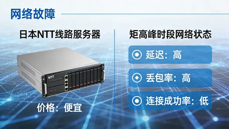 便宜的日本 NTT 线路服务器在晚高峰几乎无法使用