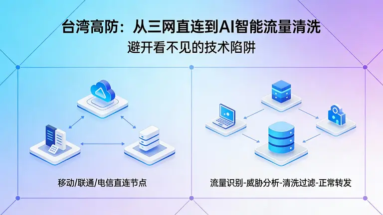 台湾高防从三网直连到AI智能流量清洗，带你避开那些看不见的技术陷阱