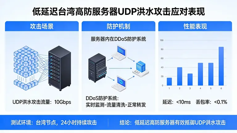 低延迟台湾高防服务器在面对UDP洪水攻击时表现如何？