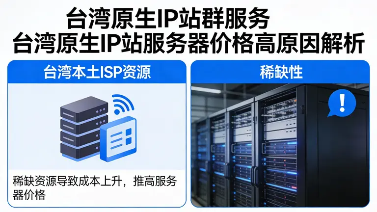 台湾原生IP站群服务器之所以价格较高，源于稀缺的本土ISP资源