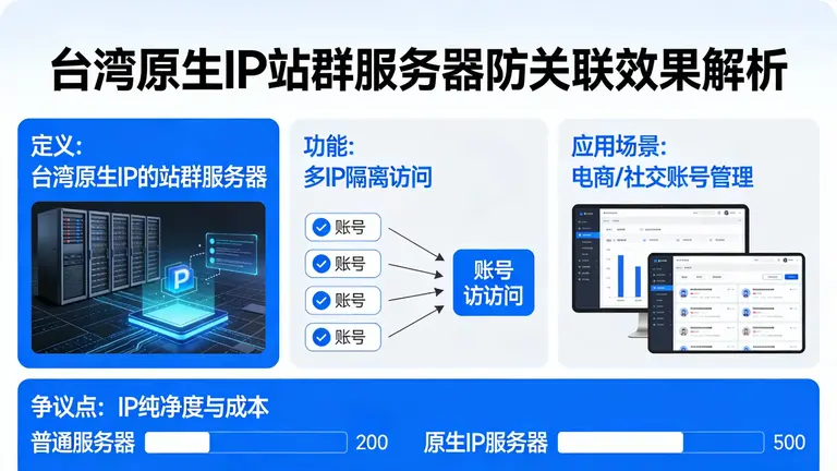 台湾原生IP站群服务器是防关联神器吗？