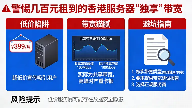 警惕几百元租到的香港服务器“独享”带宽
