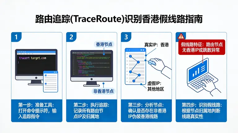 如何用路由追踪(TraceRoute)识别香港假线路