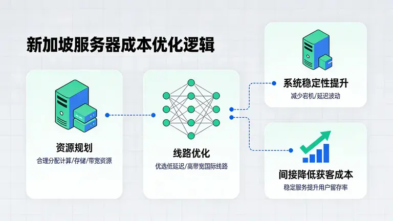 新加坡服务器通过合理的资源规划与线路优化，提升系统稳定性来间接降低获客成本