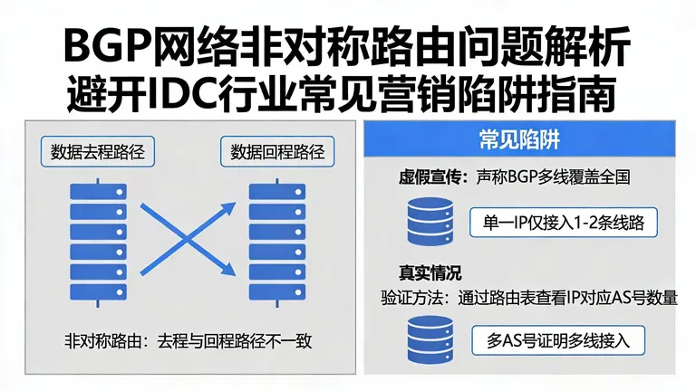 BGP网络中的非对称路由问题，助您避开IDC行业常见的营销陷阱