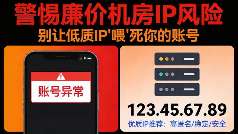 别再用廉价机房IP“喂”死你的账号了
