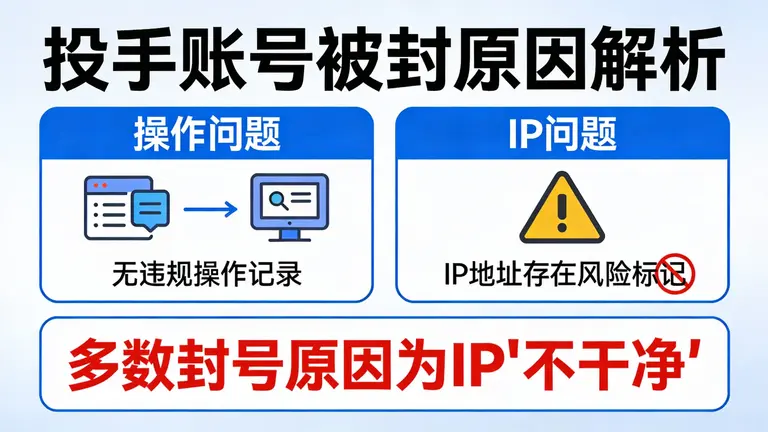 很多投手账号被封不是因为操作，而是IP“不干净”