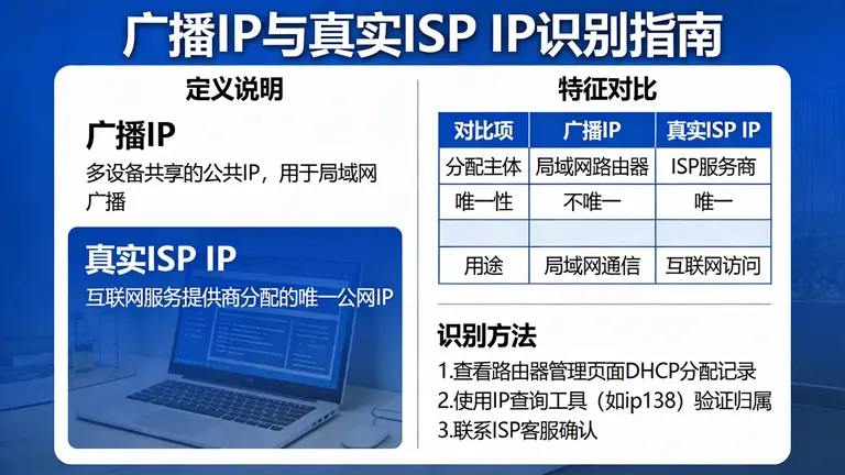 如何识别“广播IP”与真实ISP IP