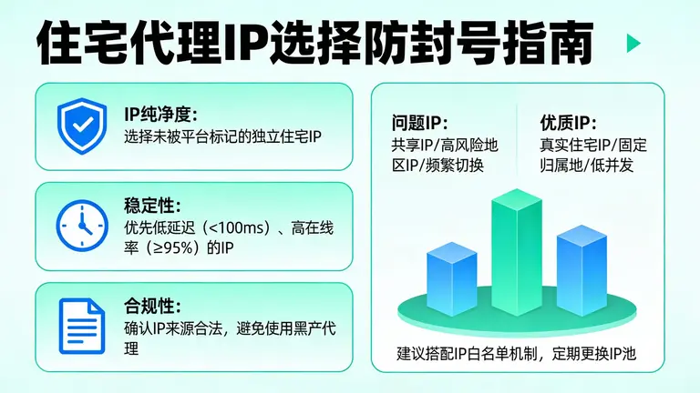 住宅代理ip怎么选才能不封号？