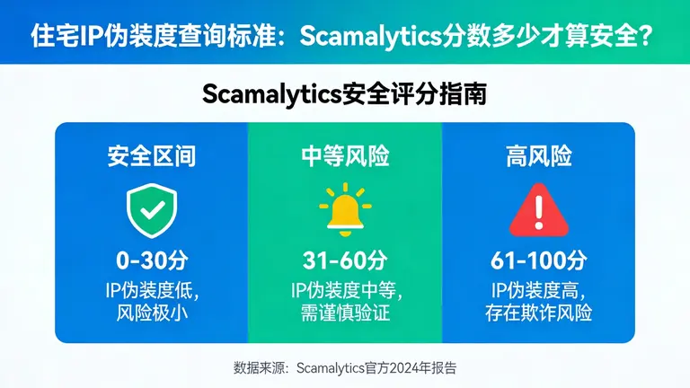 住宅IP伪装度查询标准：Scamalytics分数多少才算安全？