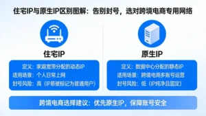 住宅IP与原生IP区别图解：告别封号，选对跨境电商专用网络