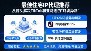 最佳住宅IP代理推荐：从源头解决TikTok和亚马逊的“环境异常”