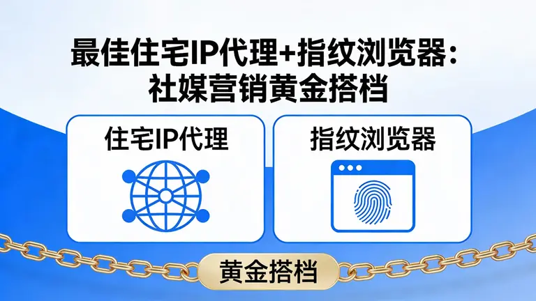 最佳住宅IP代理配合指纹浏览器，是社媒营销的黄金搭档