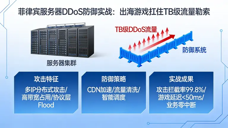 菲律宾服务器ddos防御实战：出海游戏如何扛住TB级流量勒索