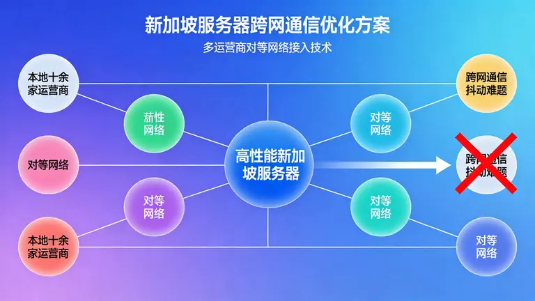 高性能新加坡服务器通过接入本地十余家运营商对等网络，彻底解决跨网通信抖动难题
