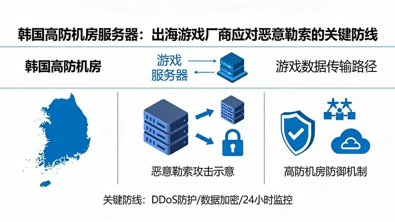 韩国高防机房服务器是出海游戏厂商应对恶意勒索的关键防线