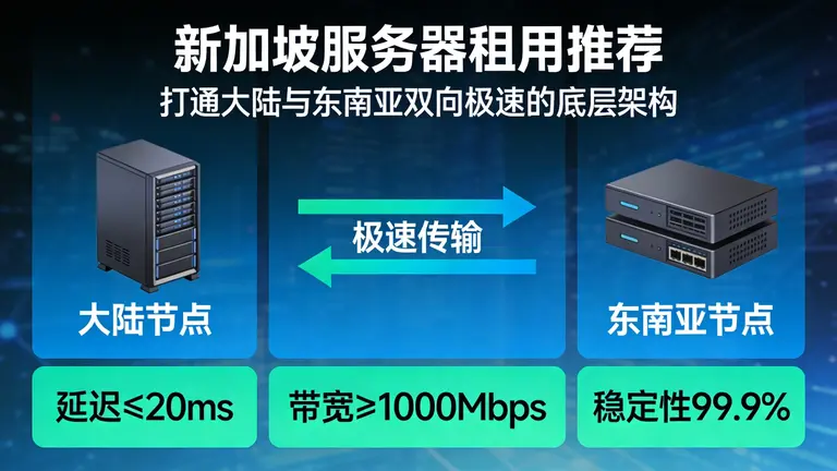 新加坡服务器租用推荐：打通大陆与东南亚双向极速的底层架构