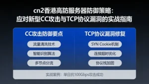 cn2香港高防服务器防御策略：应对新型CC攻击与TCP协议漏洞的实战指南