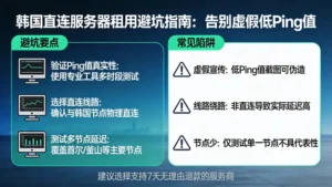 韩国直连服务器租用避坑指南：告别虚假低Ping值