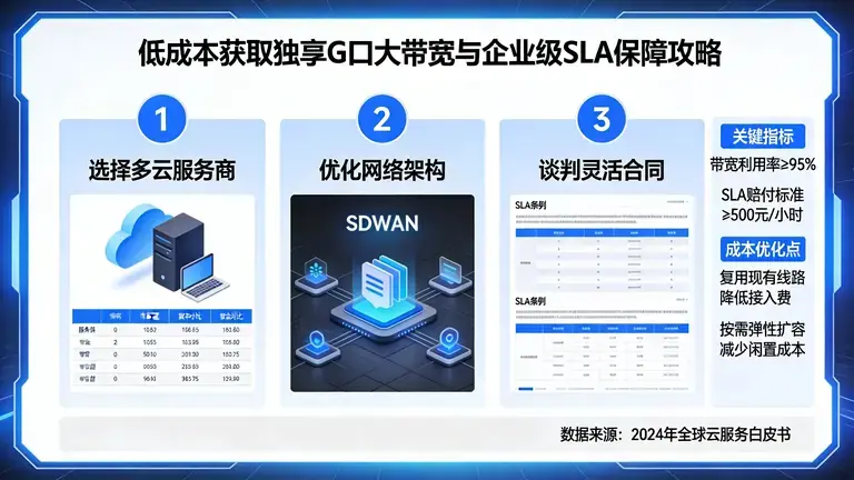 如何用更低的成本获取独享G口大带宽与企业级SLA保障