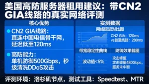 美国高防服务器租用建议：带CN2 GIA线路的真实网络评测