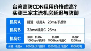 台湾高防cdn租用价格虚高？实测三家主流机房的延迟与防御