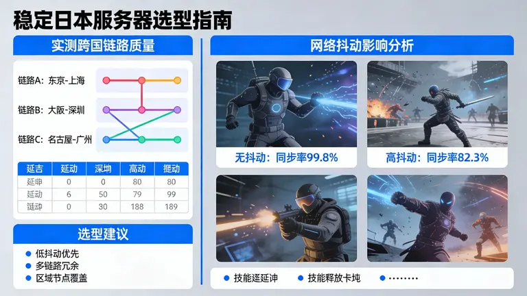 稳定的日本服务器选型不再靠猜。实测多条跨国链路质量，揭示网络抖动对游戏状态同步的致命影响