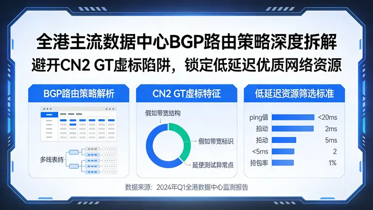 深度拆解全港主流数据中心的BGP路由策略，带你避开CN2 GT虚标陷阱，锁定低延迟的优质网络资源