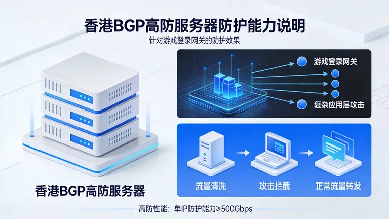 香港BGP高防服务器能有效应对针对游戏登录网关的复杂应用层攻击