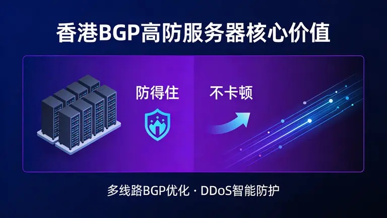 香港BGP高防服务器的核心价值在于“防得住”且“不卡顿”