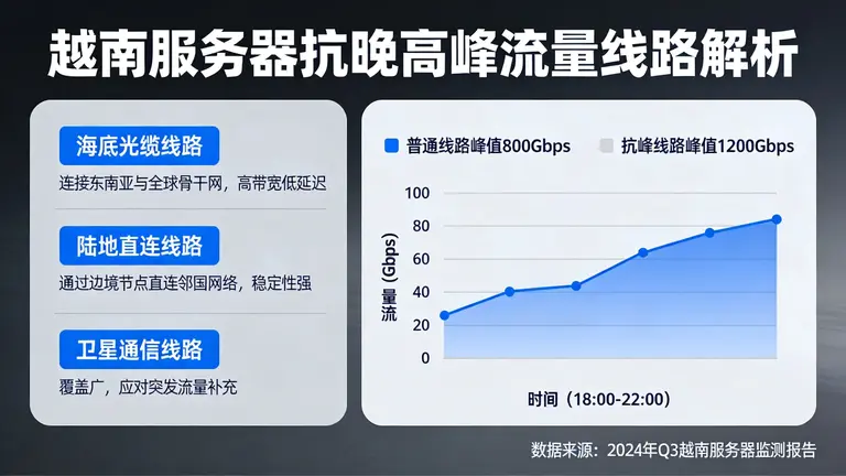 越南服务器有哪些线路能扛住晚高峰的流量洪峰？