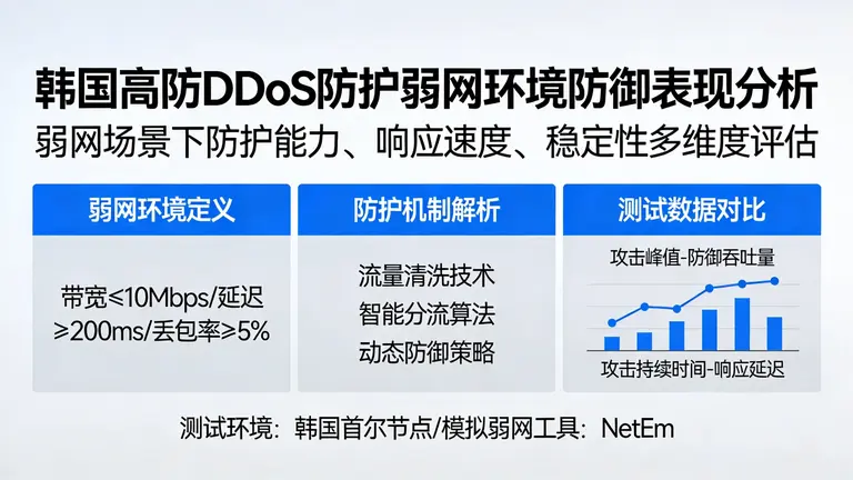 韩国高防DDoS防护在弱网环境下的防御表现分析