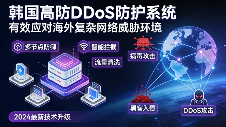 韩国高防DDoS防护有效应对海外复杂的网络威胁环境
