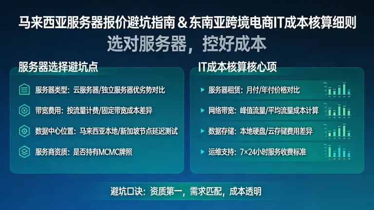 马来西亚服务器报价怎么选才避坑？东南亚跨境电商IT成本核算细则