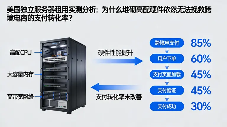 美国独立服务器租用实测分析：为什么堆砌高配硬件依然无法挽救跨境电商的支付转化率？