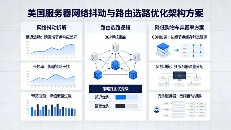 深入拆解美国服务器网络抖动与路由选路逻辑，提供降低购物车弃置率的切实可行架构方案