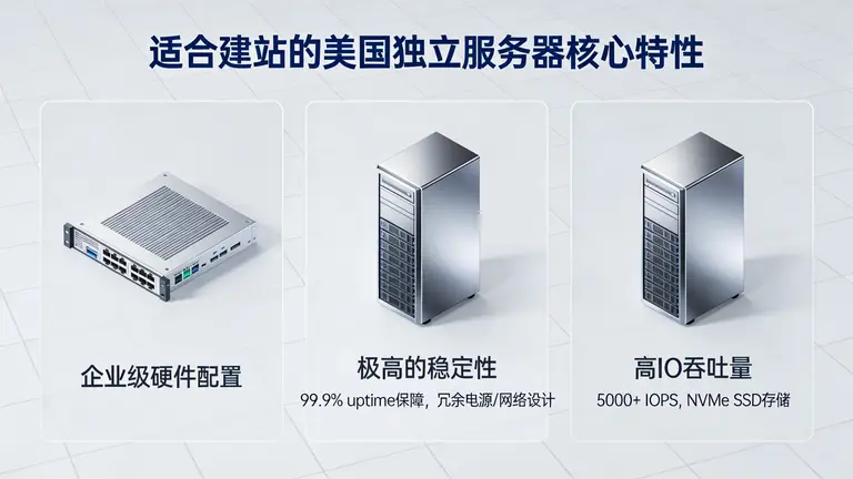 适合建站的美国独立服务器必须具备极高的稳定性与IO吞吐量