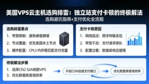 美国VPS云主机选购排雷：独立站支付卡顿的终极解法