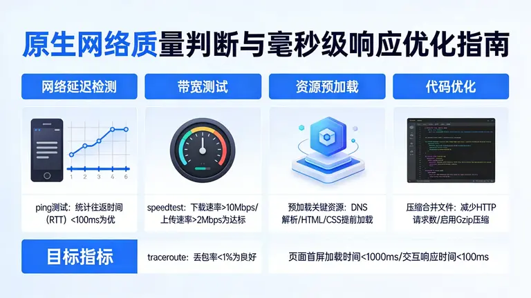掌握判断原生网络质量的方法，让页面做到毫秒级极速响应