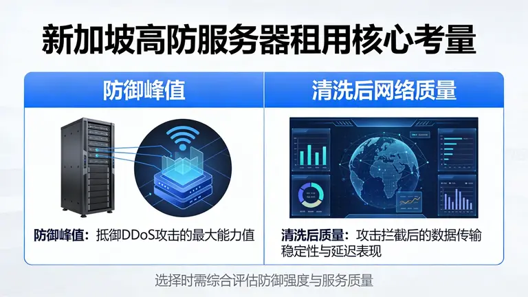 新加坡高防服务器租用不仅要看防御峰值，更要看清洗后的网络质量