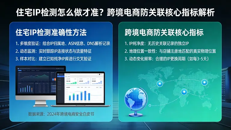 住宅IP检测怎么做才准？跨境电商防关联核心指标解析