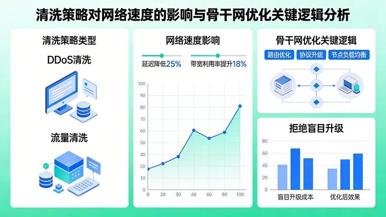 清洗策略对网络速度的影响，深入分析骨干网优化的关键逻辑，拒绝盲目升级