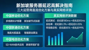 新加坡服务器延迟高怎么解决？三大运营商直连优化方案与真实网络评测