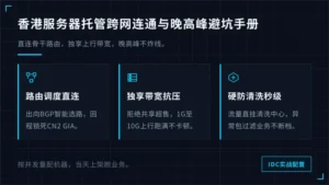 香港服务器托管跨网连通与晚高峰避坑手册