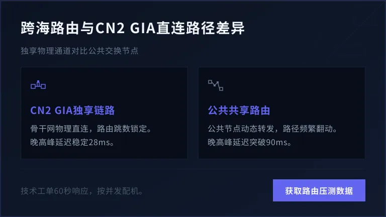 独享链路与共享路由的路径差异