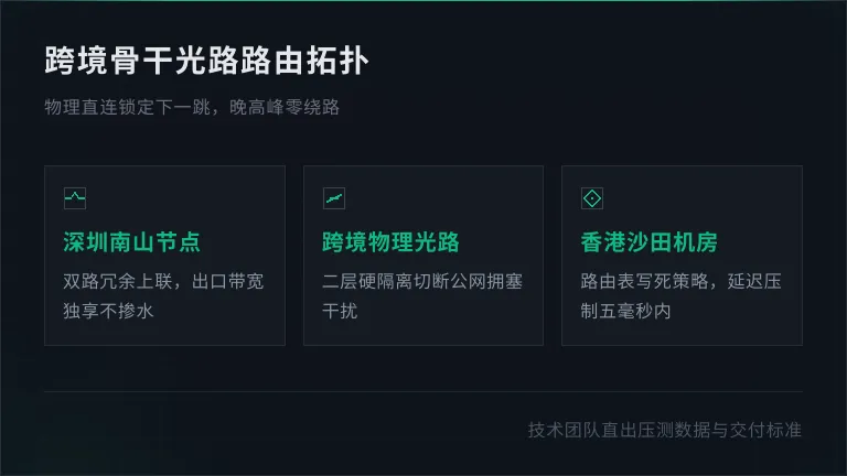 跨境路由拓扑与光路走向