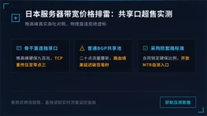 日本服务器带宽价格排雷：共享口超售实测