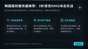 韩国高防服务器推荐:3秒清洗900G攻击的实战评测