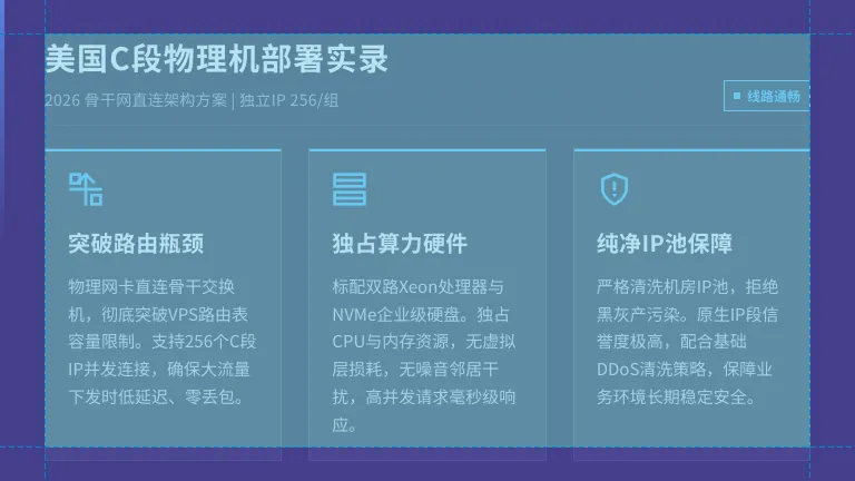 美国c段ip服务器2026年物理机配置与租用解析