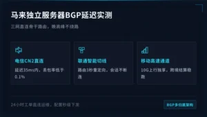 马来西亚独立服务器3套BGP方案延迟对比